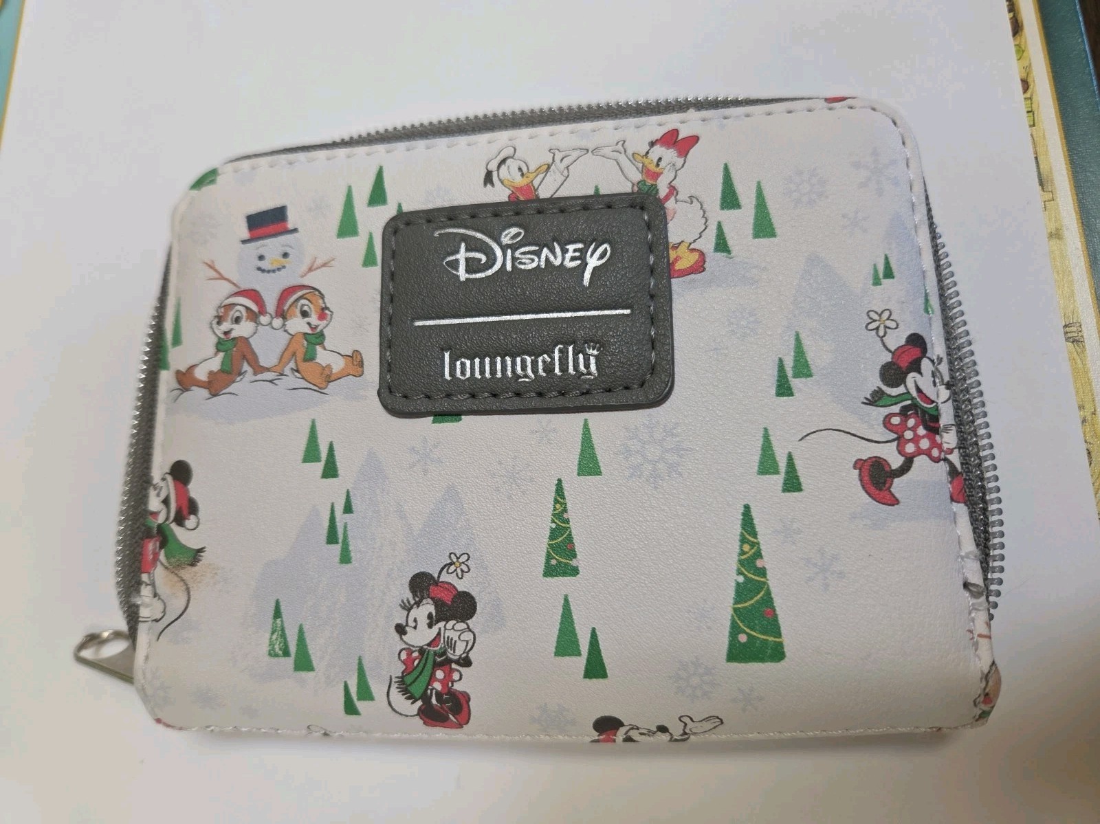 Loungefly Disney Mickey Mouse & Friends Snow Day Mini Wallet ~NICE Pictures NWOT