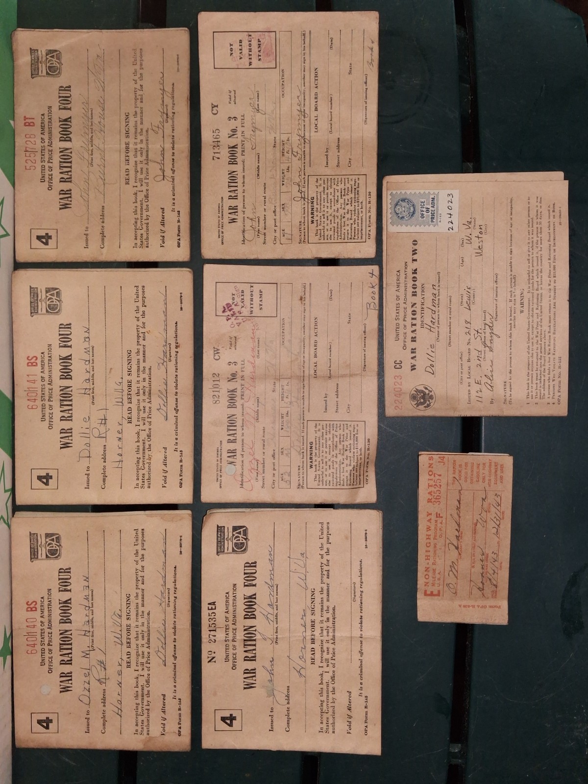 WWII war ration books