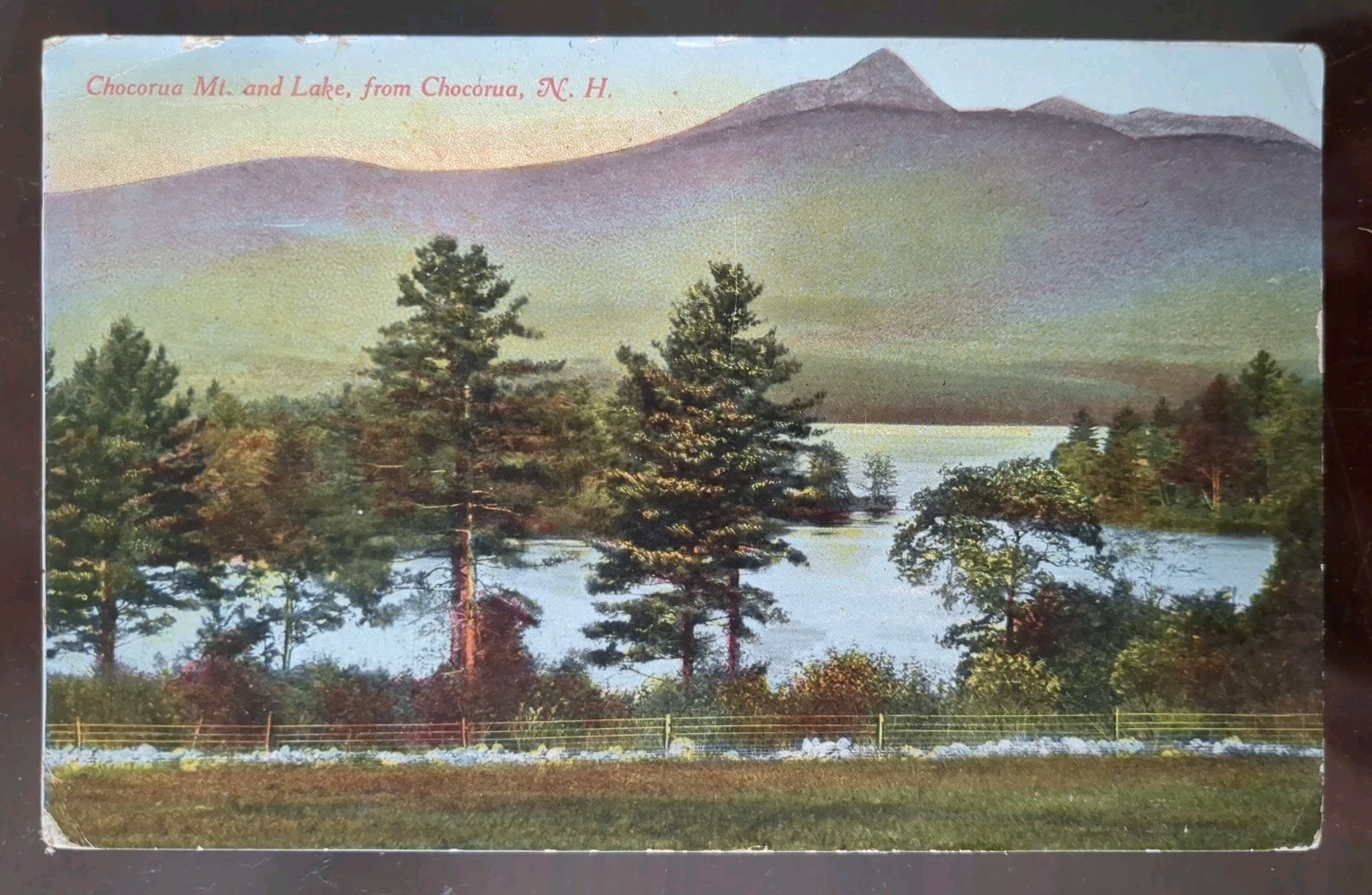 Chocorua Mt & Lake, from Chocorua, NH - 1910, Rough Edges, Bent Corners Chocorua Mt & Lake, from Chocorua, NH - 1910, Rough Edges, Bent Corners
