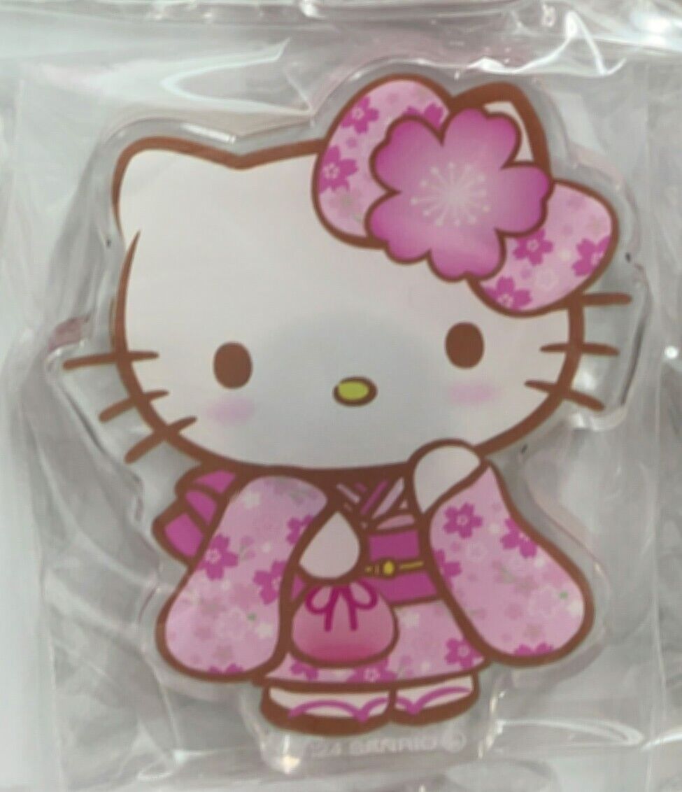 Sanrio Character Hello Kitty Japanese Pattern Magnets (Sakura Kimono) New Japan