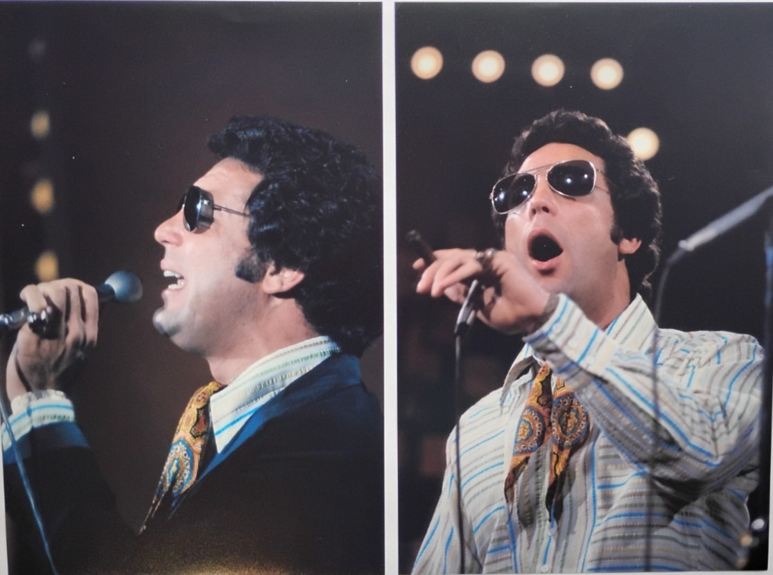 Two (2) Tom Jones Photo Prints Gene Trindl Media Trust Archives with COA