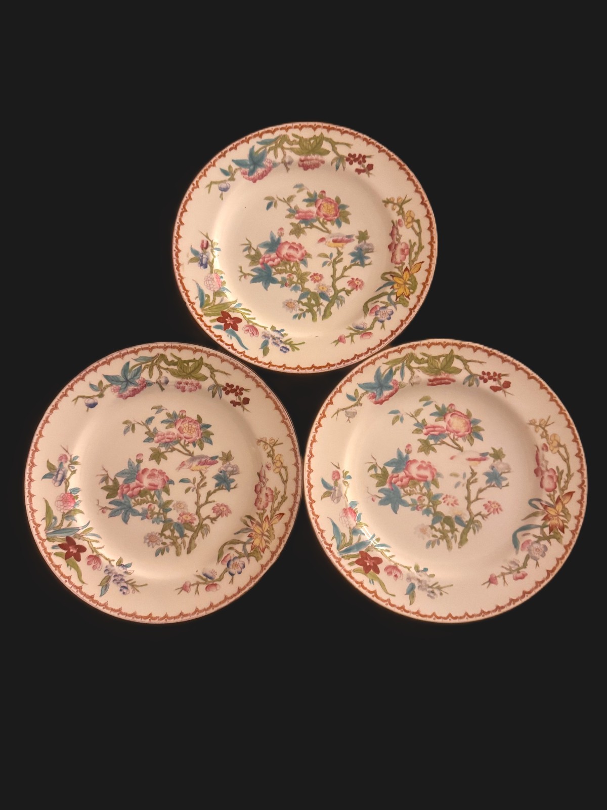Antique Minton Cuckoo Luncheon Plates 9\