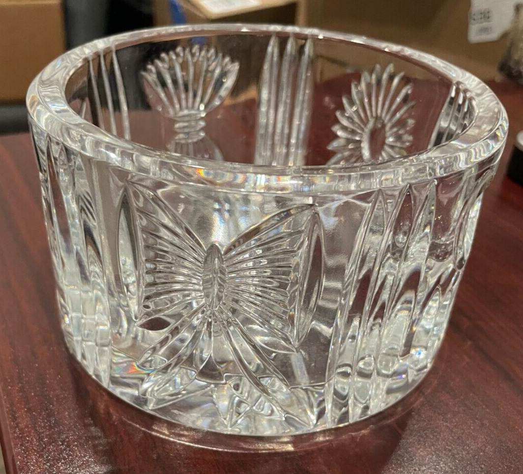 Waterford Cut Crystal Bowl Champagne Wine Holder Heart Bow Angel Dove 2000
