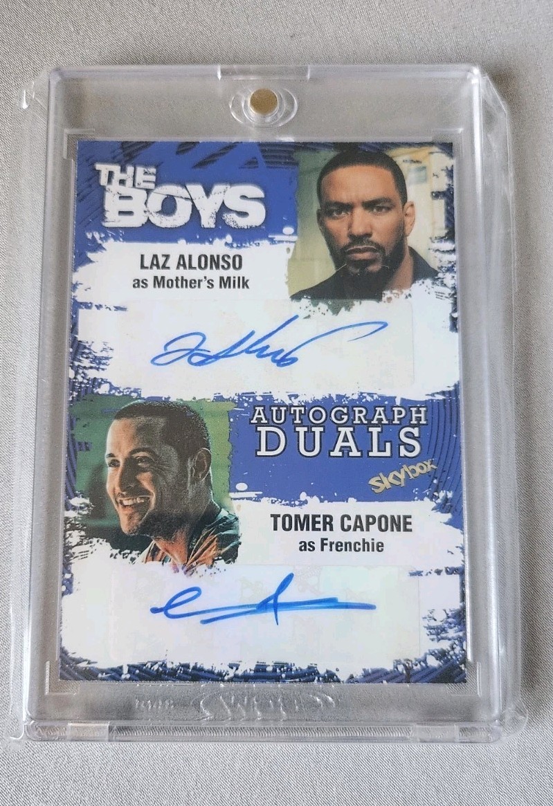2025 Skybox The Boys Dual Auto Laz Alonso Mother's Milk Tomer Capone Frenchie 
