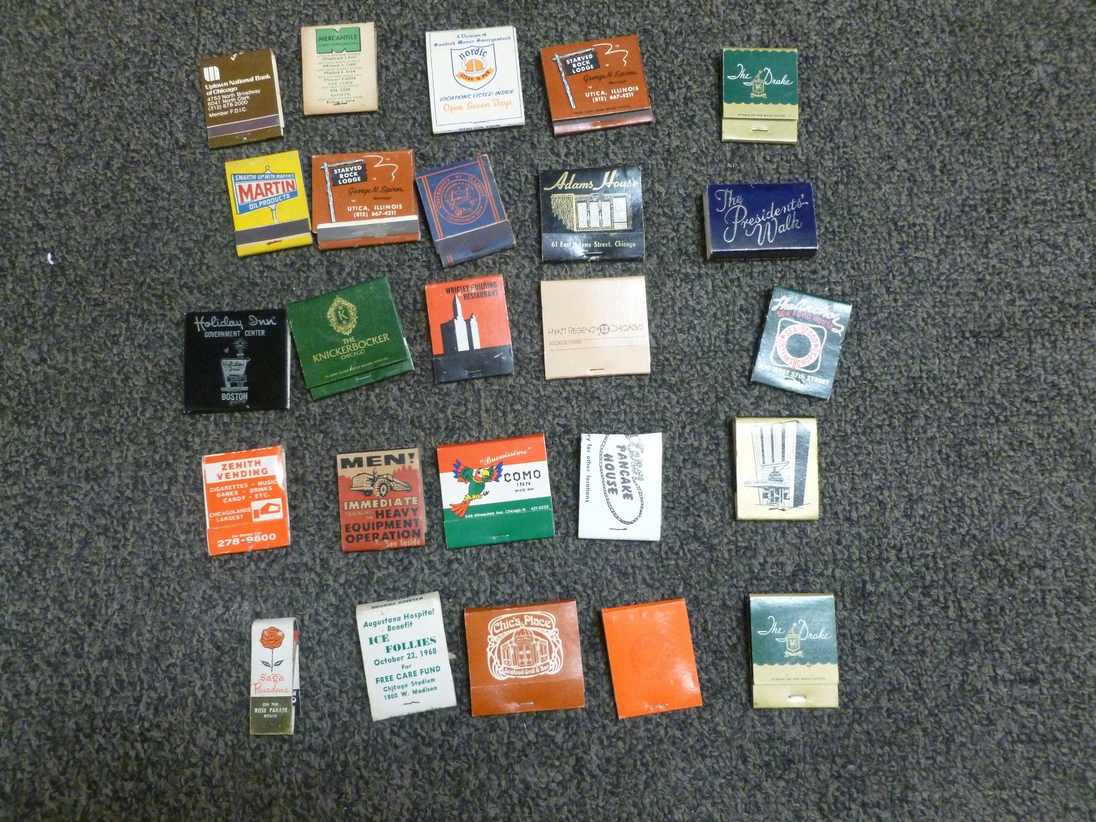 Vintage Matchbooks Lot of 25 Good Condition