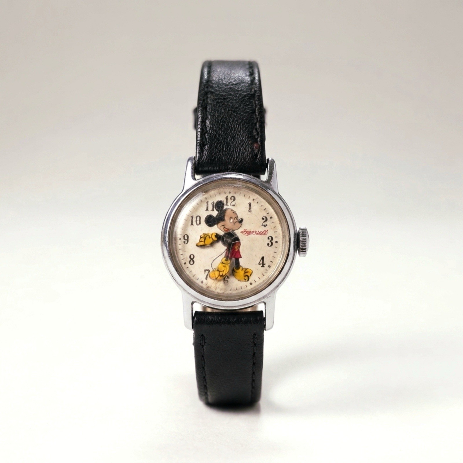 Vintage Ingersoll Mickey Mouse Mechanical Wind-Up Wristwatch