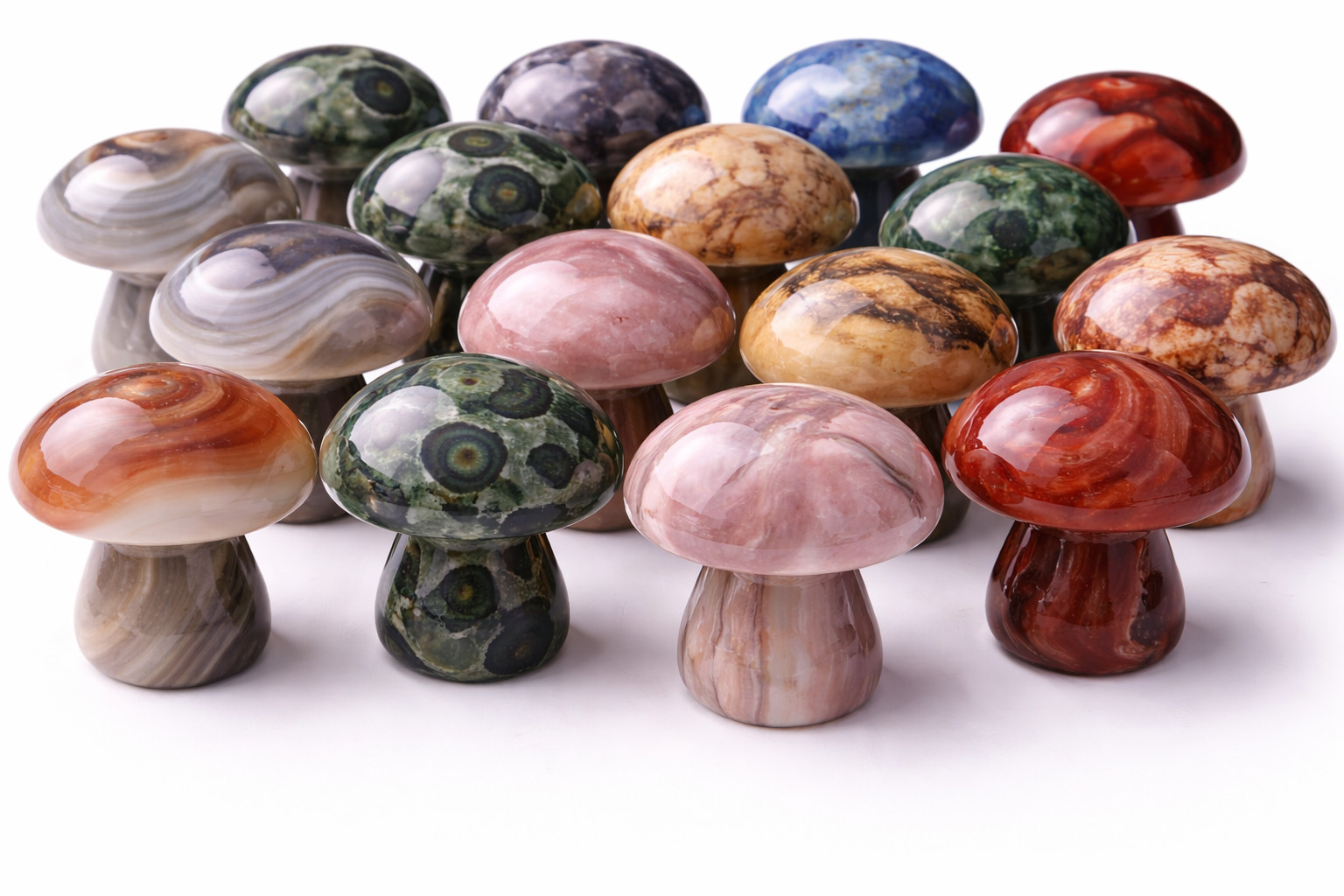 10KG ( 22 lb) Mixed Crystal Mushroom Bulk Lot – Jasper & Agate 1.5