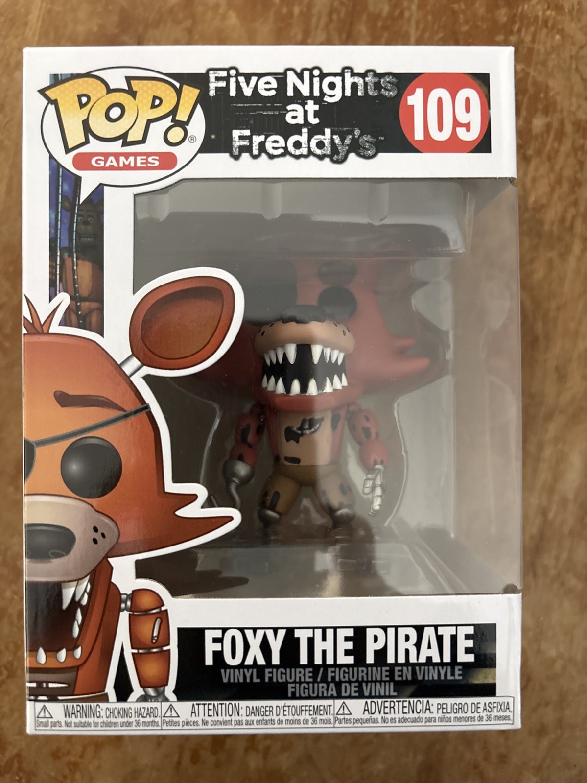 Funko Pop Five Nights at Freddys Foxy The Pirate Toy Figure #109 -- Damaged Box