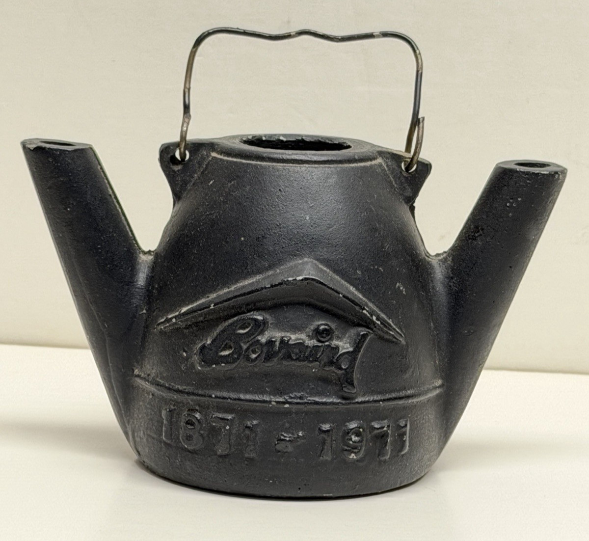 Vintage small 3”T BOVAIRD Yellow Dog Railroad Lantern 1871-1971 - Double Spout Vintage small 3”T BOVAIRD Yellow Dog Railroad Lantern 1871-1971 - Double Spout