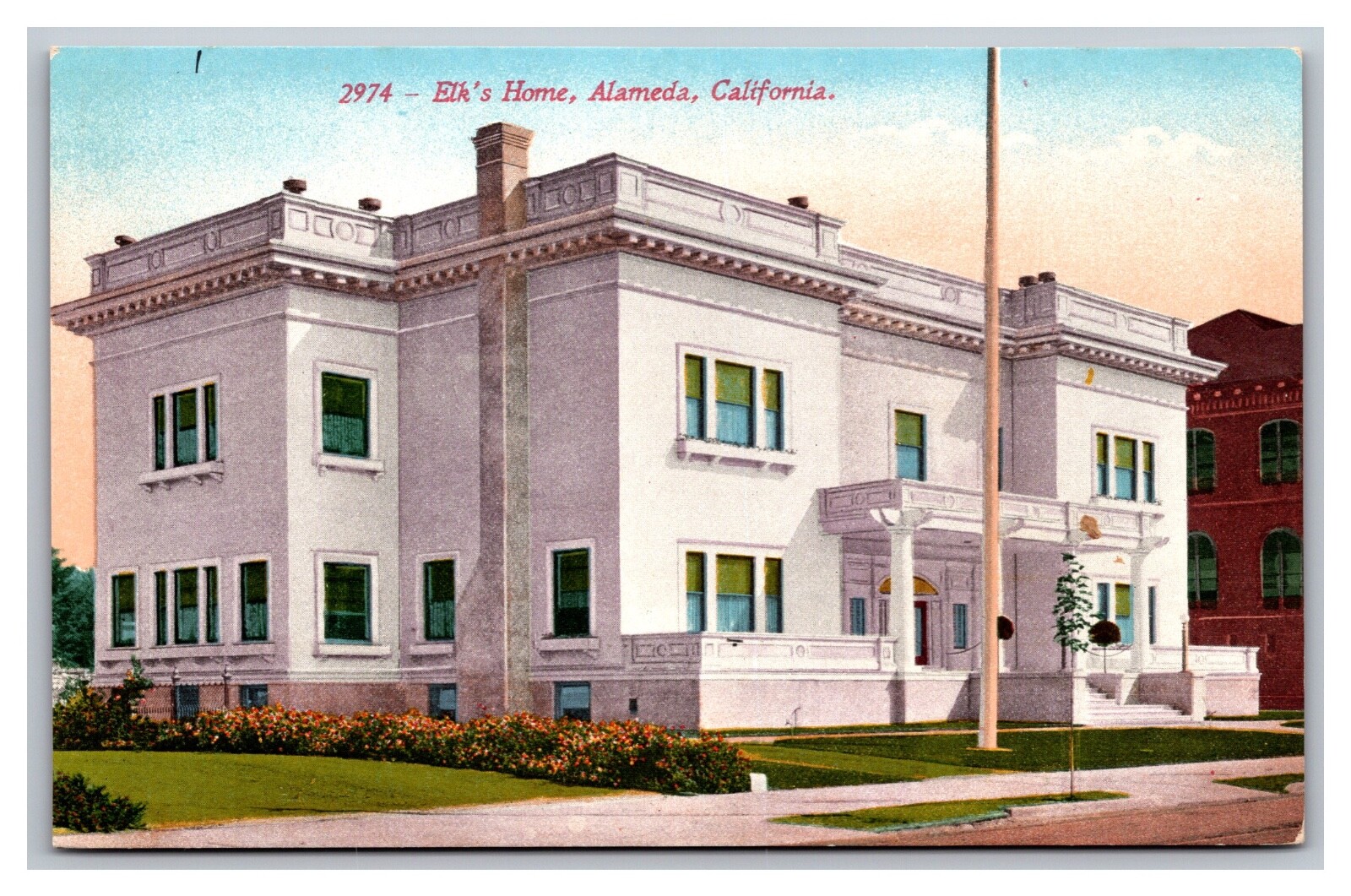 Alameda CA California Elk\'s Home #2974 Divided Back Postcard