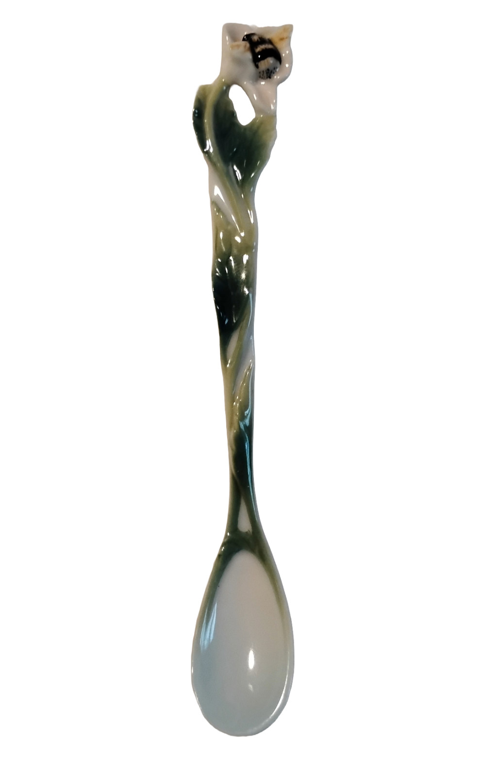 Franz Fine Porcelain Sculptured Bumblebee and Flower Design #FZ00140 Spoon Franz Fine Porcelain Sculptured Bumblebee and Flower Design #FZ00140 Spoon