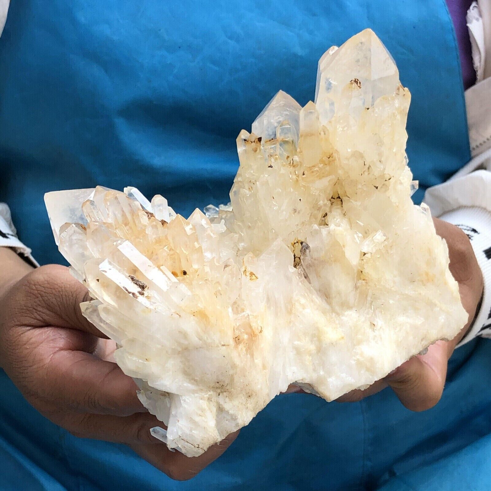 3.43 LB Natural Clear Quartz Cluster Crystal Cluster Mineral Specimen