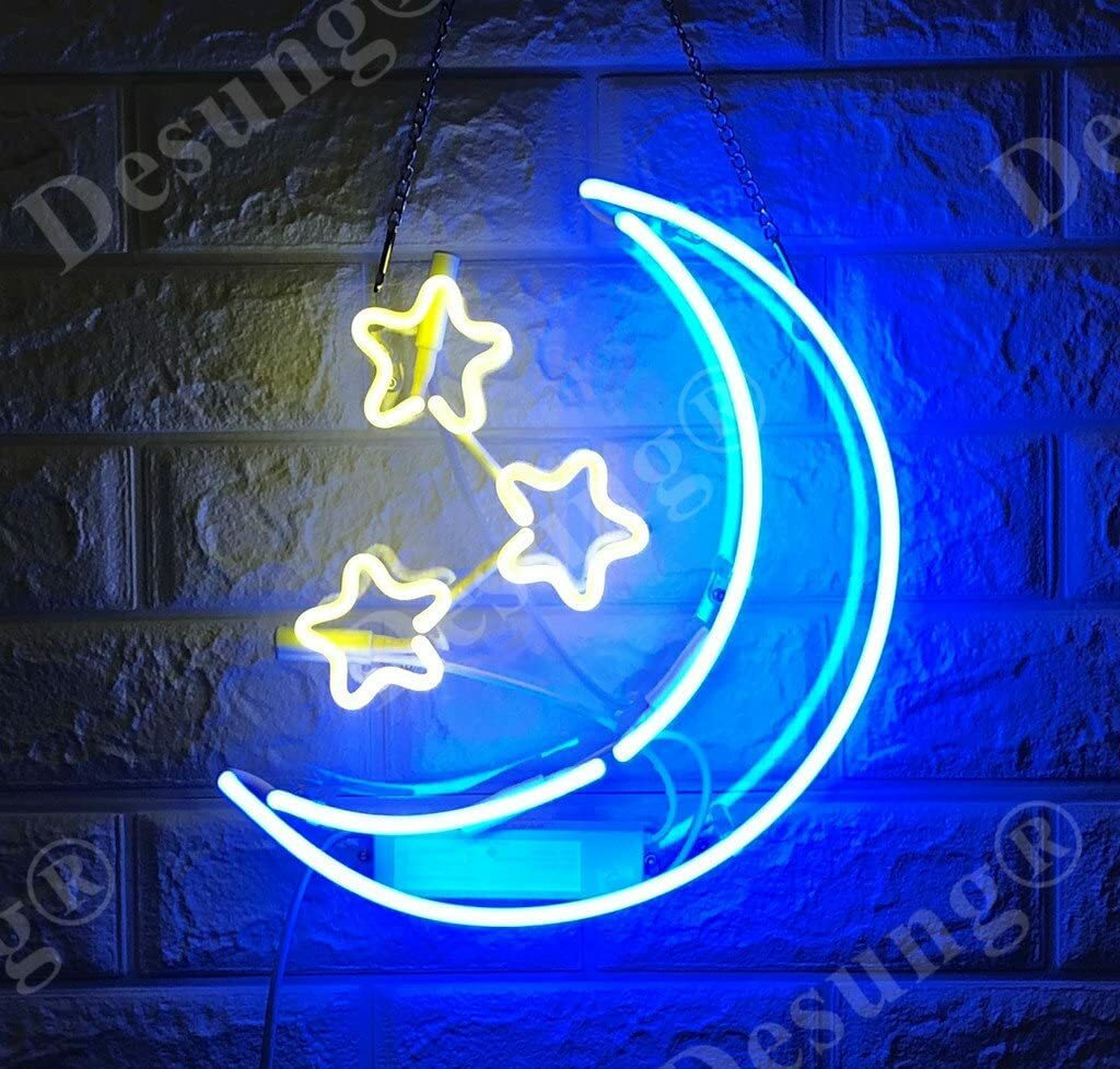 New Moon Stars Neon Light Sign 14\