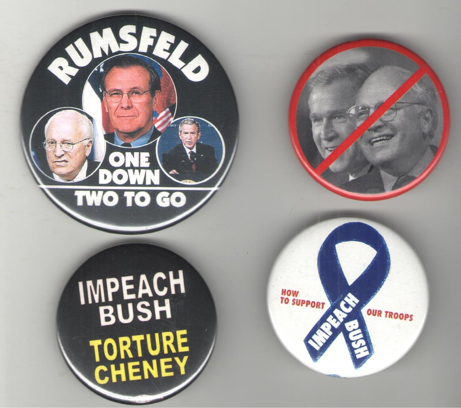 Old Anti TORTURE Iraq War pin PEACE Bush Cheney Rumsfeld Abu Ghraib Guantanamo