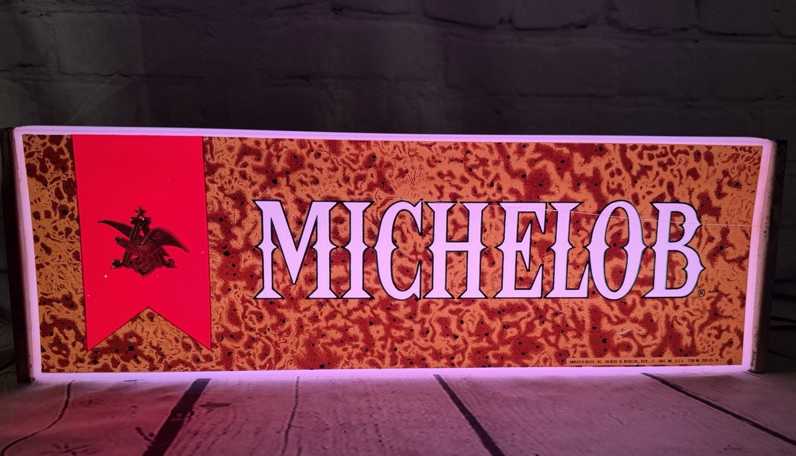 Vintage Michelob Beer Lighted Sign Anheuser Busch Advertising Bar Light