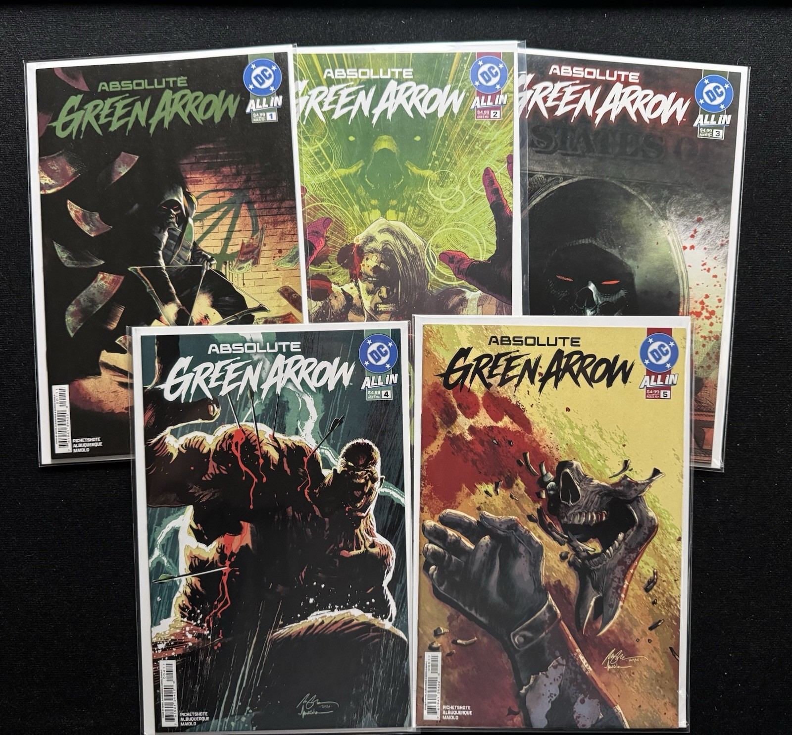 2026 DC Comics Absolute Green Arrow 1 2 3 4 5 Full Run Complete 1st Print Set NM