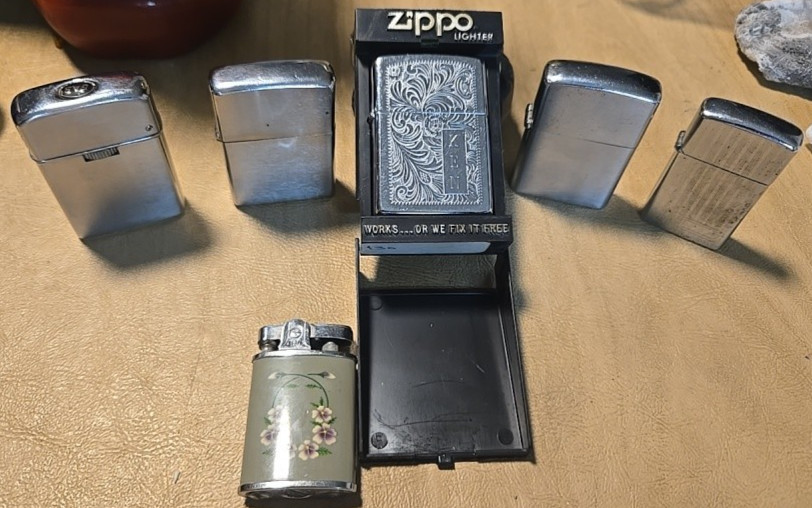 VNT LOT OF 6 ZIPPO & MISC LIGHTERS