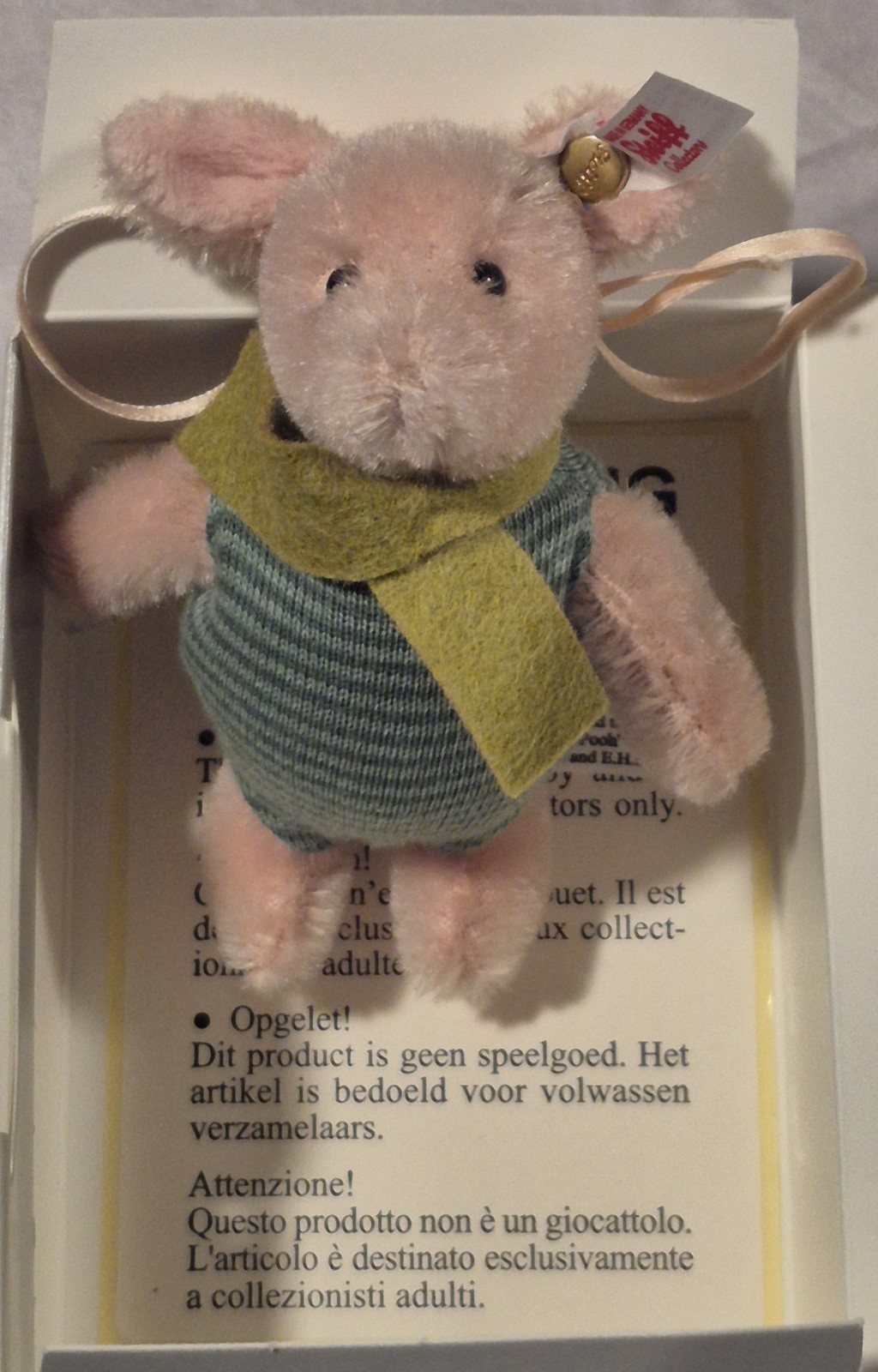 Disney Steiff Limited Edition Collectible PIGLET Plush #683152