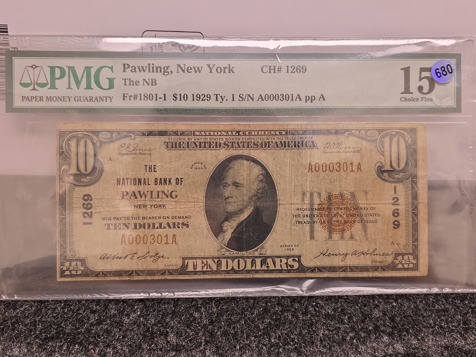 1929 Pawling New York $10 CF15