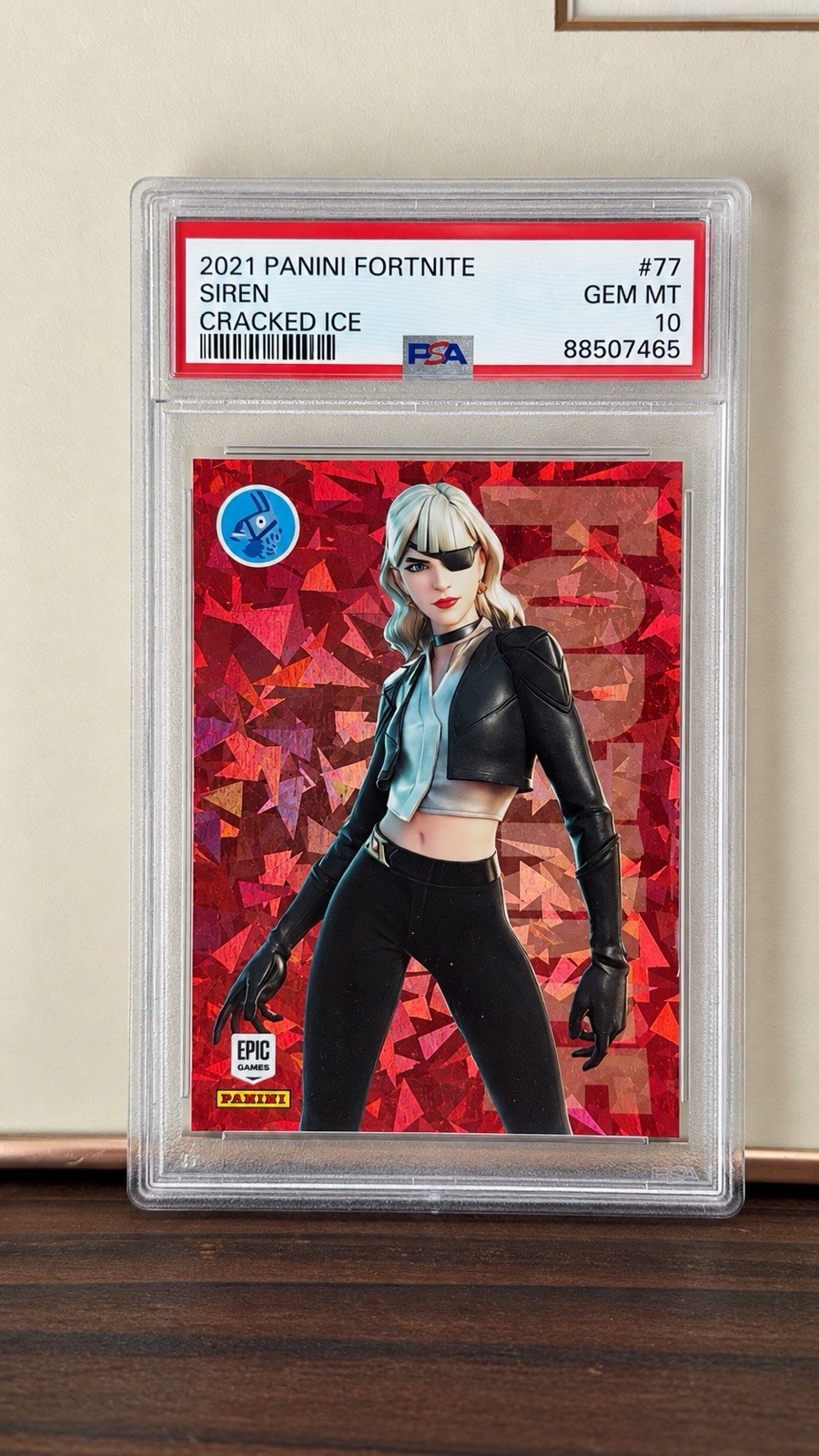 Panini Fortnite 2021 Series 3 Siren Cracked Ice PSA 10