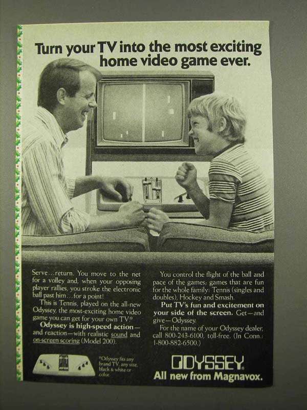 1975 Odyssey Video game Ad - Most Exciting Ever