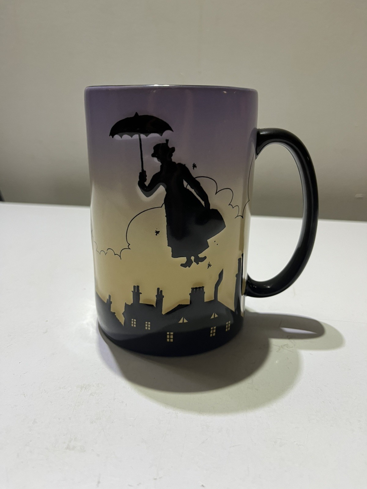 Disney Parks Authentic Mary Poppins 3D Mug Purple Black