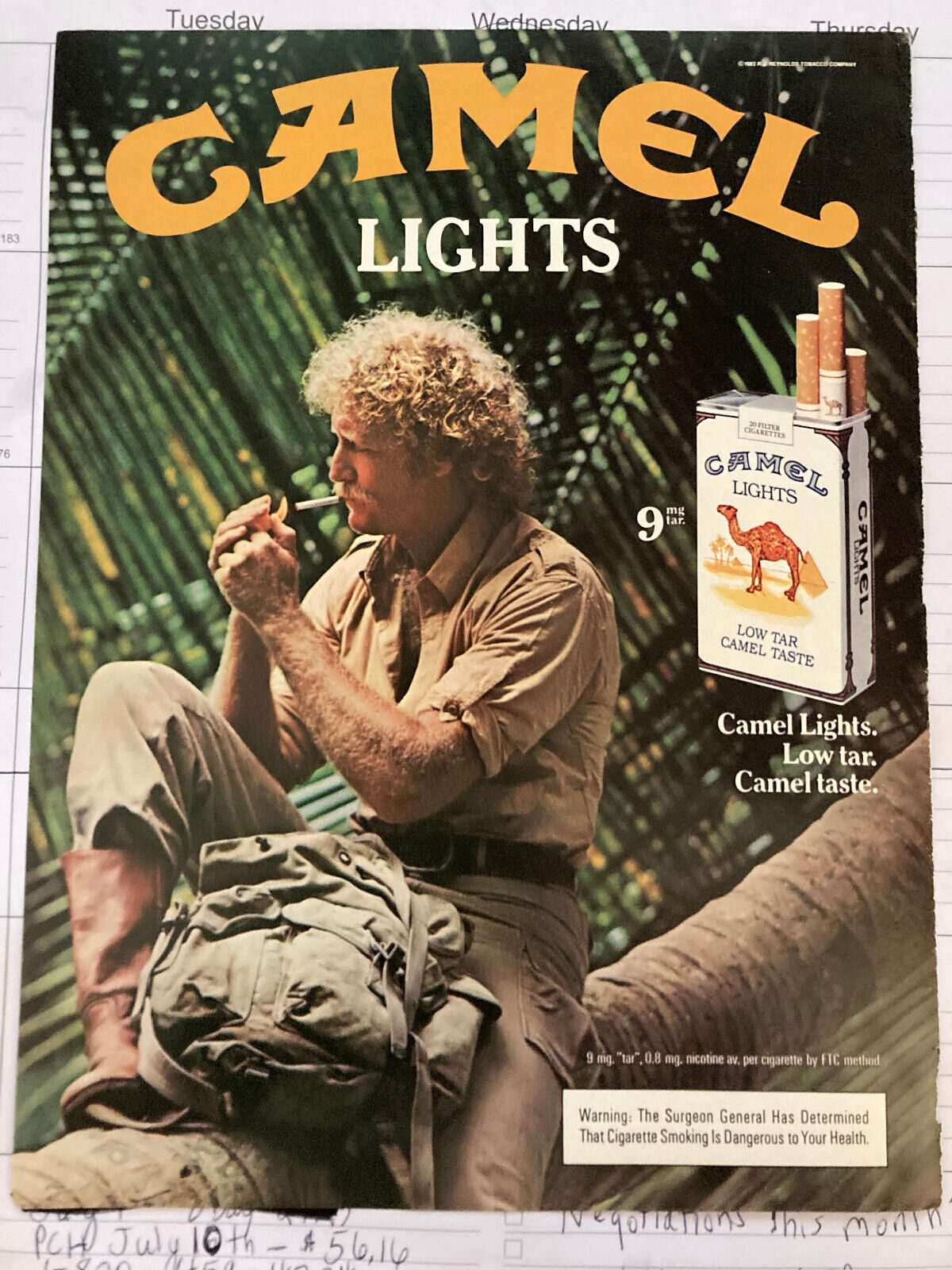 Camel Lights Camel Lights Low Tar Camel Taste Ad