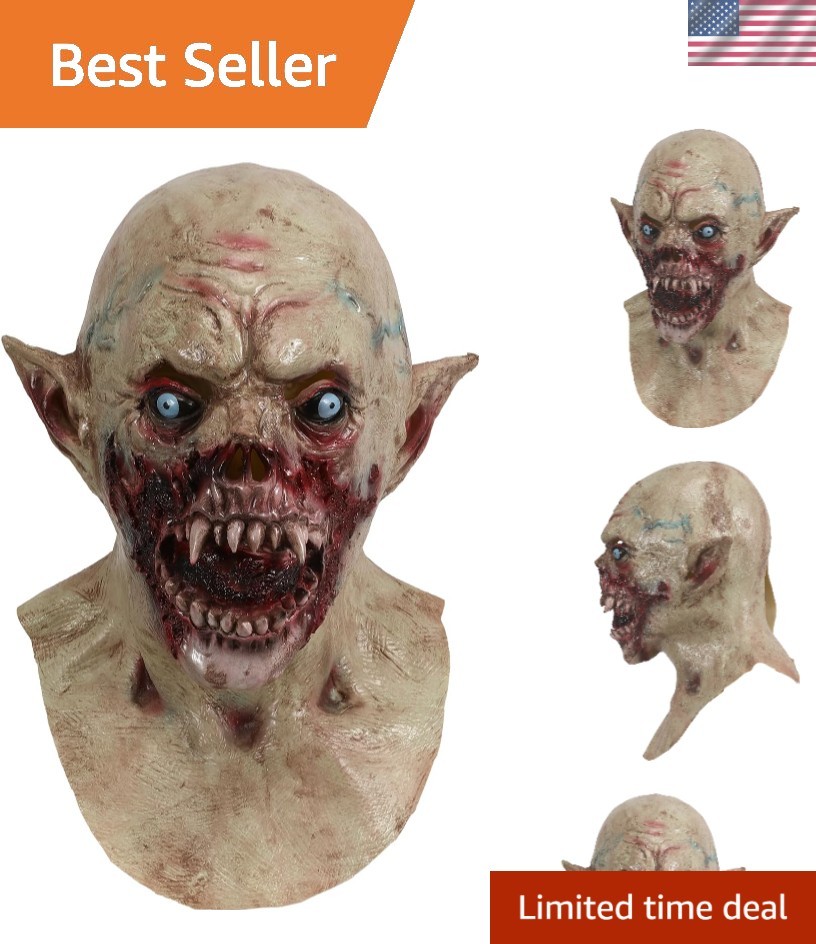 Scary Vampire Mask Adult Creepy Zombie Monster Full Head Mask for Halloween