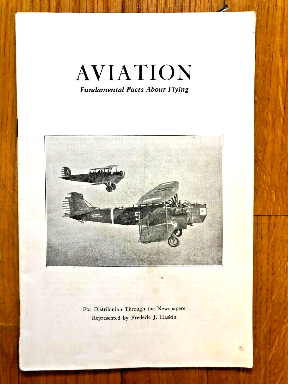 VTG 1928 AVIATION FUNDAMENTAL FACTS ABOUT FLYING HASKIN AIRWAY ROUTES HISTORY