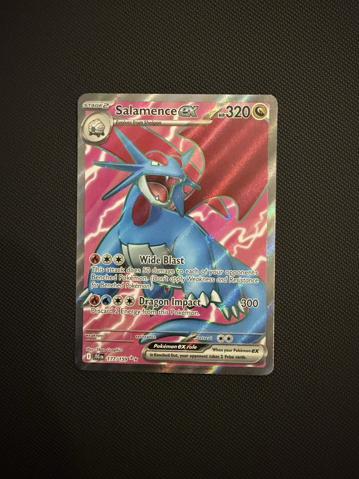 Pokémon TCG Salamence ex Full Art Holo Ultra Rare 177/159 EN 2025