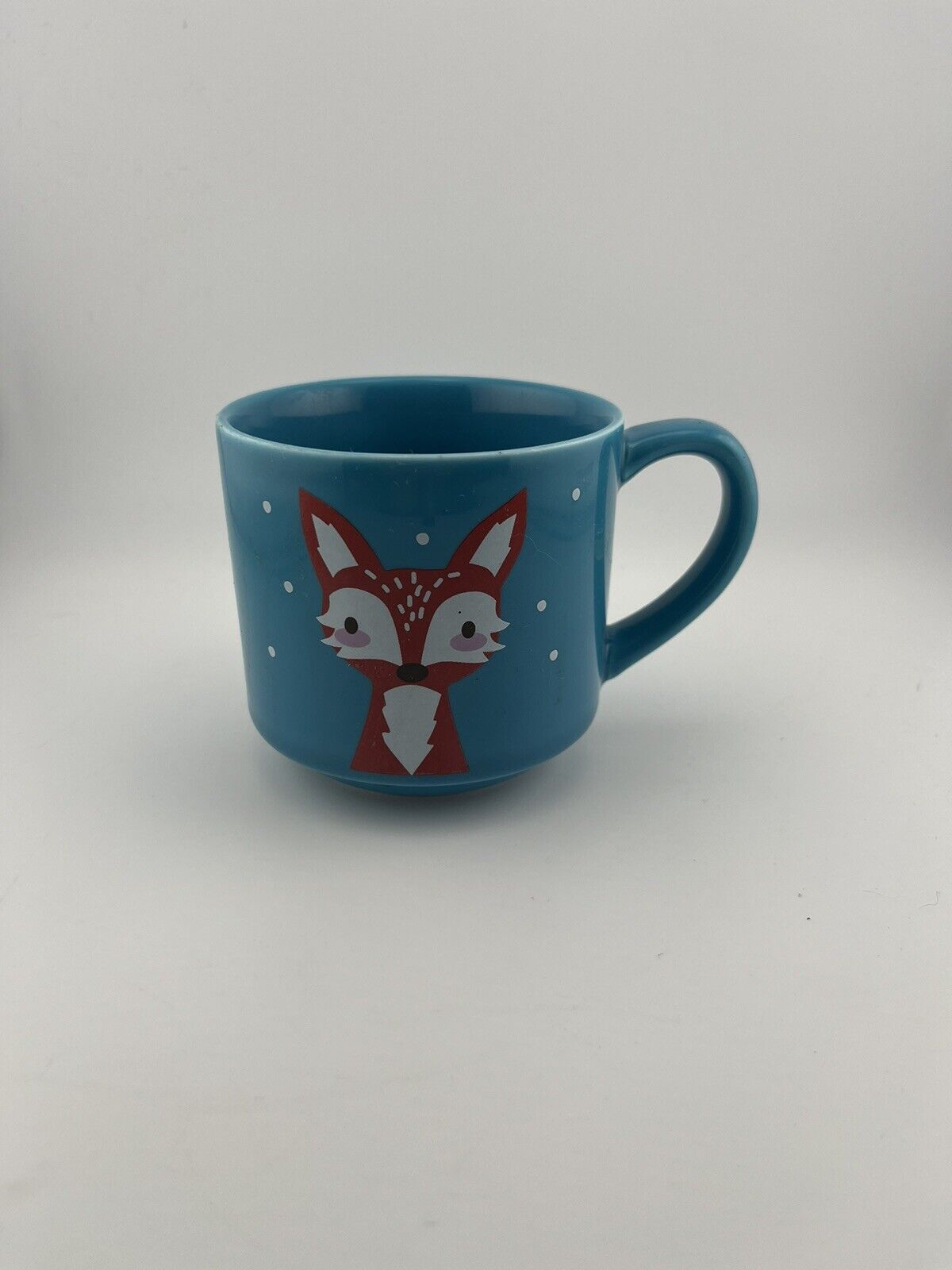 Caribou Coffee 2014 turquoise fox mug