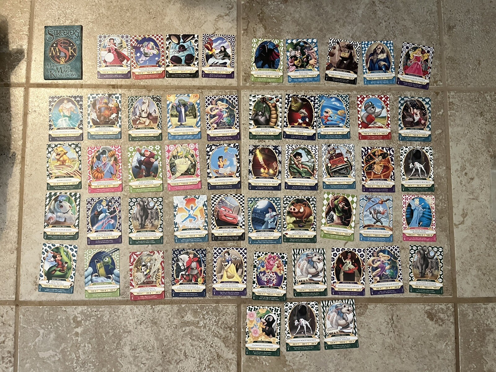 Walt Disney World Sorcerers of the Magic Kingdom 52 Card Lot and Original Map Walt Disney World Sorcerers of the Magic Kingdom 52 Card Lot and Original Map
