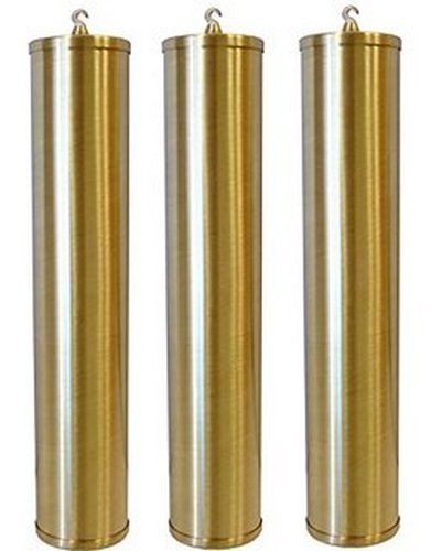 Grandfather Clock Weight Shells Set of 3 Brushed Brass Howard Miller 60 x 245 mm
