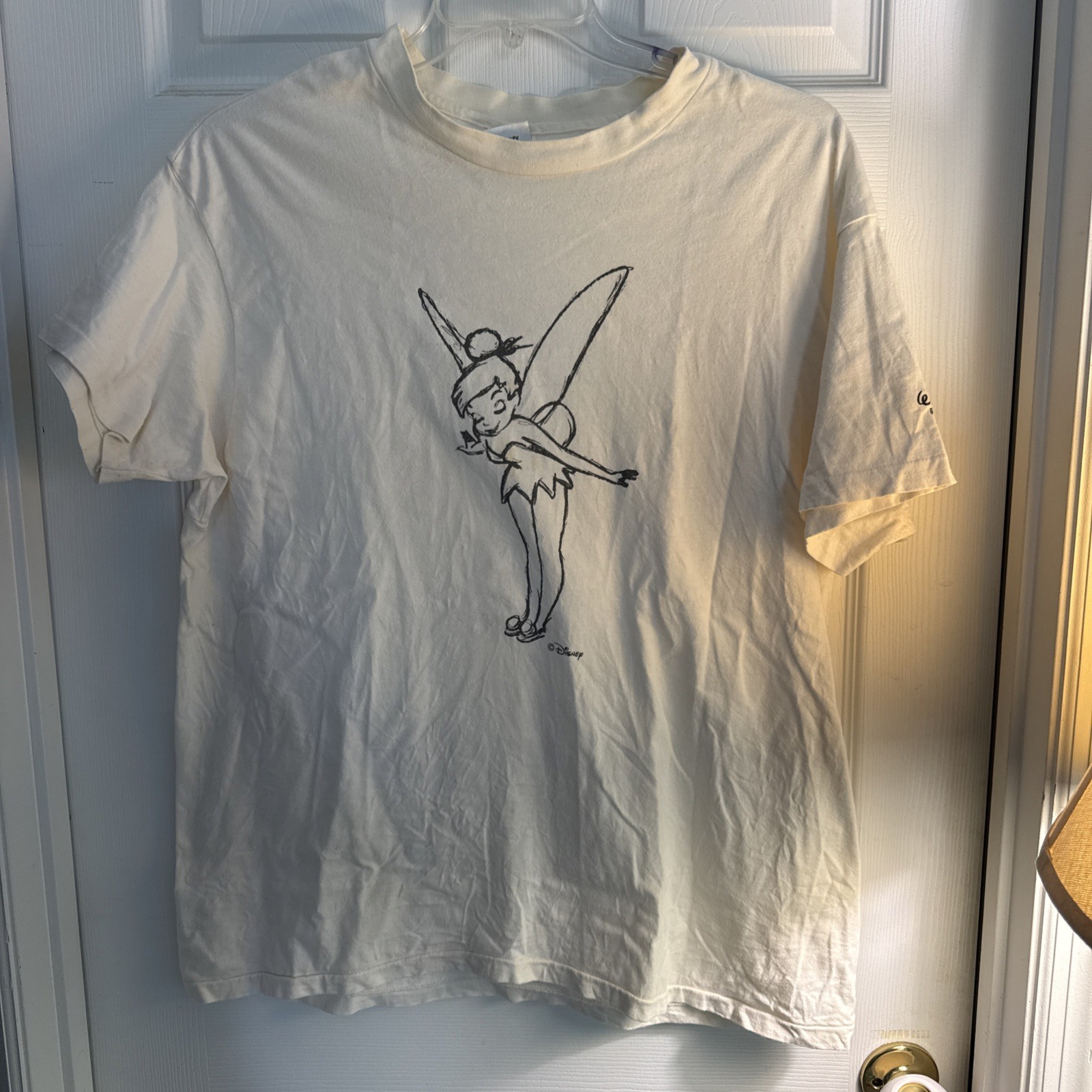 Vintage 90s Walt Disney Gallery Marc Davis Tinkerbell T-Shirt XL
