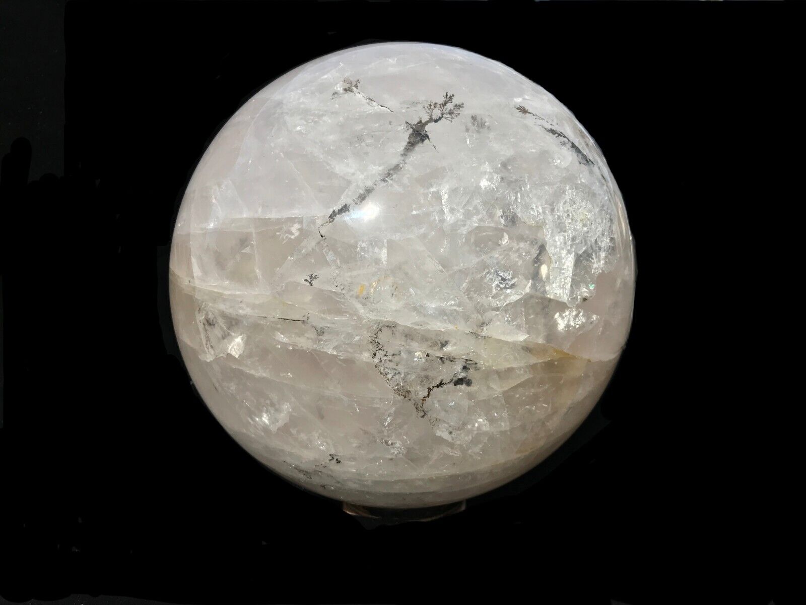 37LB Huge Natural Clear Quartz Crystal Sphere Crystal Ball Healing