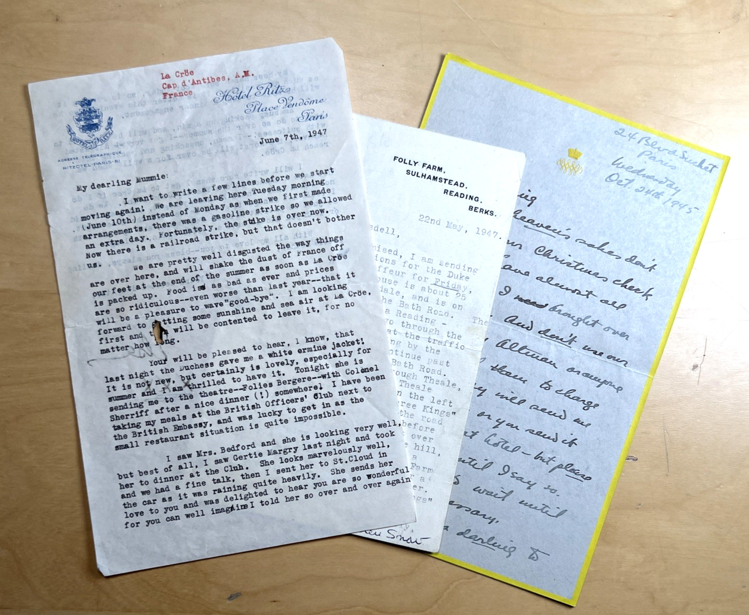 1947 Elsa Blaisdell WWII Era Windsor Secretary Gifts Folies Bergère & Directions