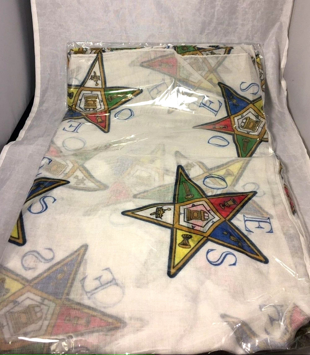 Order of the Eastern Star OES Extra Large Scarf-New