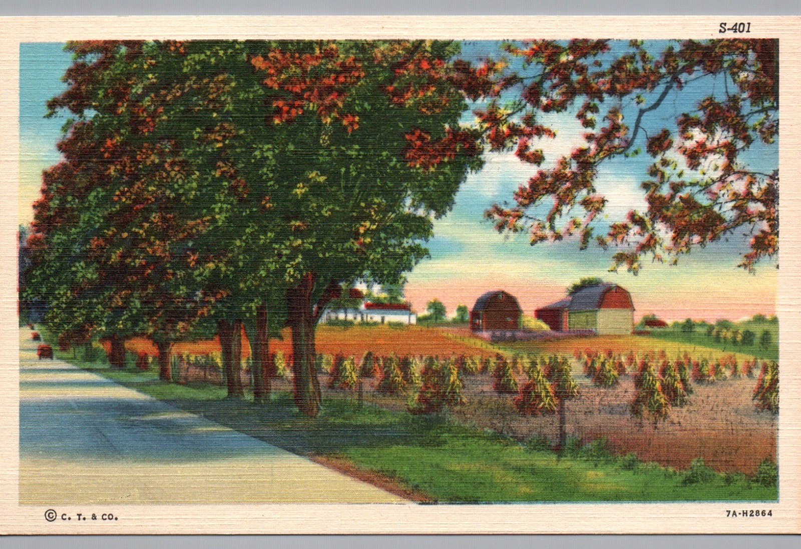 Vintage C.T. Rural Scenes Postcard Unposted Farmhouse Scenic Rustic Vintage C.T. Rural Scenes Postcard Unposted Farmhouse Scenic Rustic