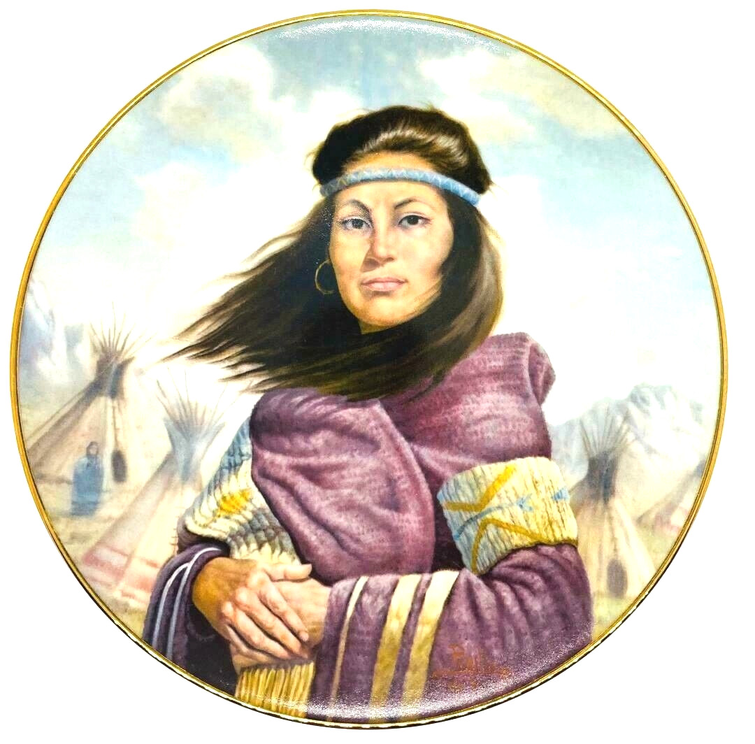 Gregory Perillo Limited Edition Plate featuring Sacajewea; American Indian