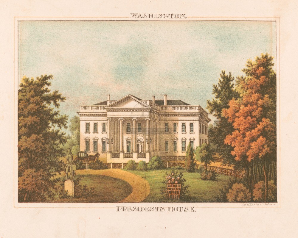 Washington Presidents House 1860 to 1870 8x10 Print HT51341577