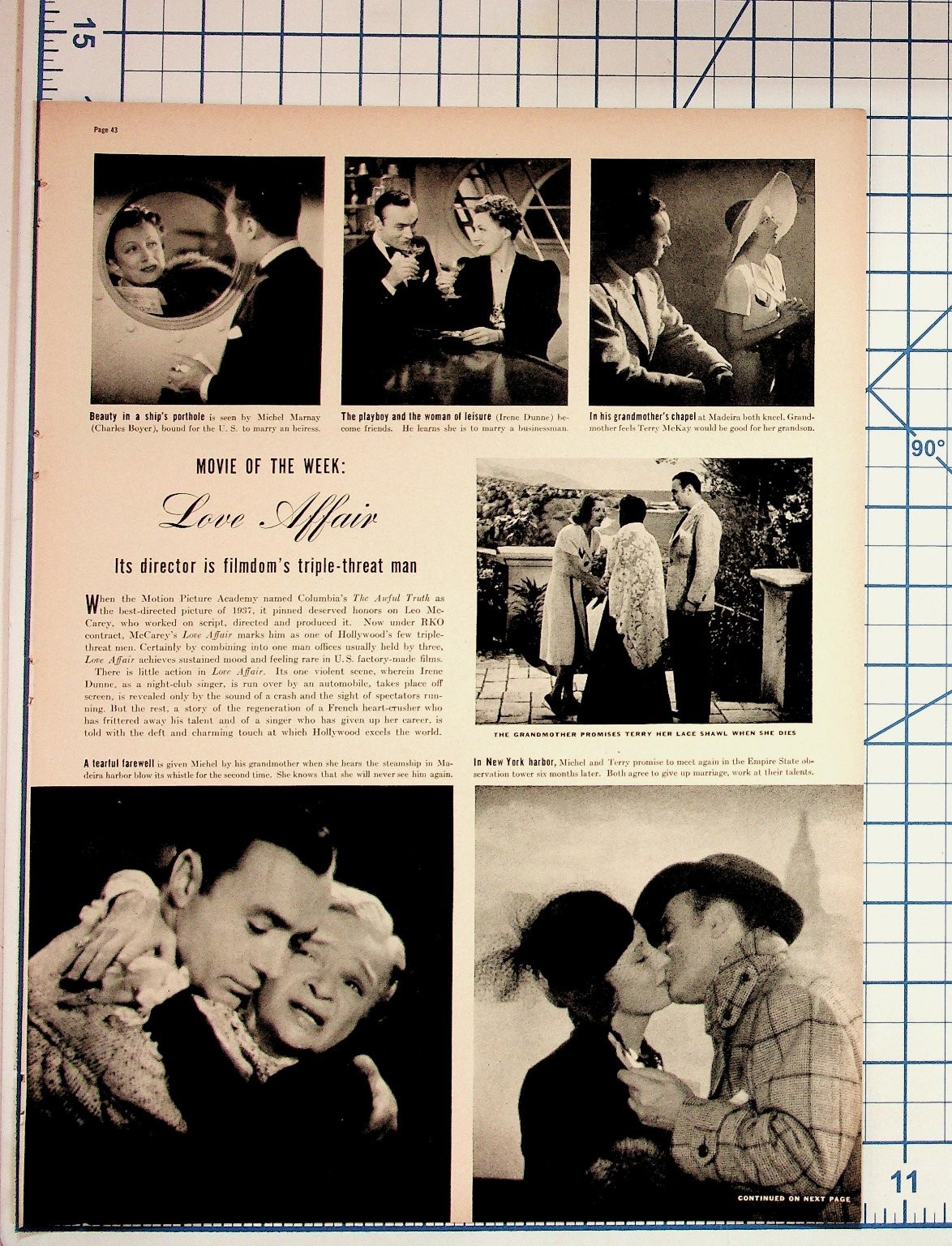 1939 Love Affair Movie Review Philip Morris Playtex Baby Pants Ads Vintage