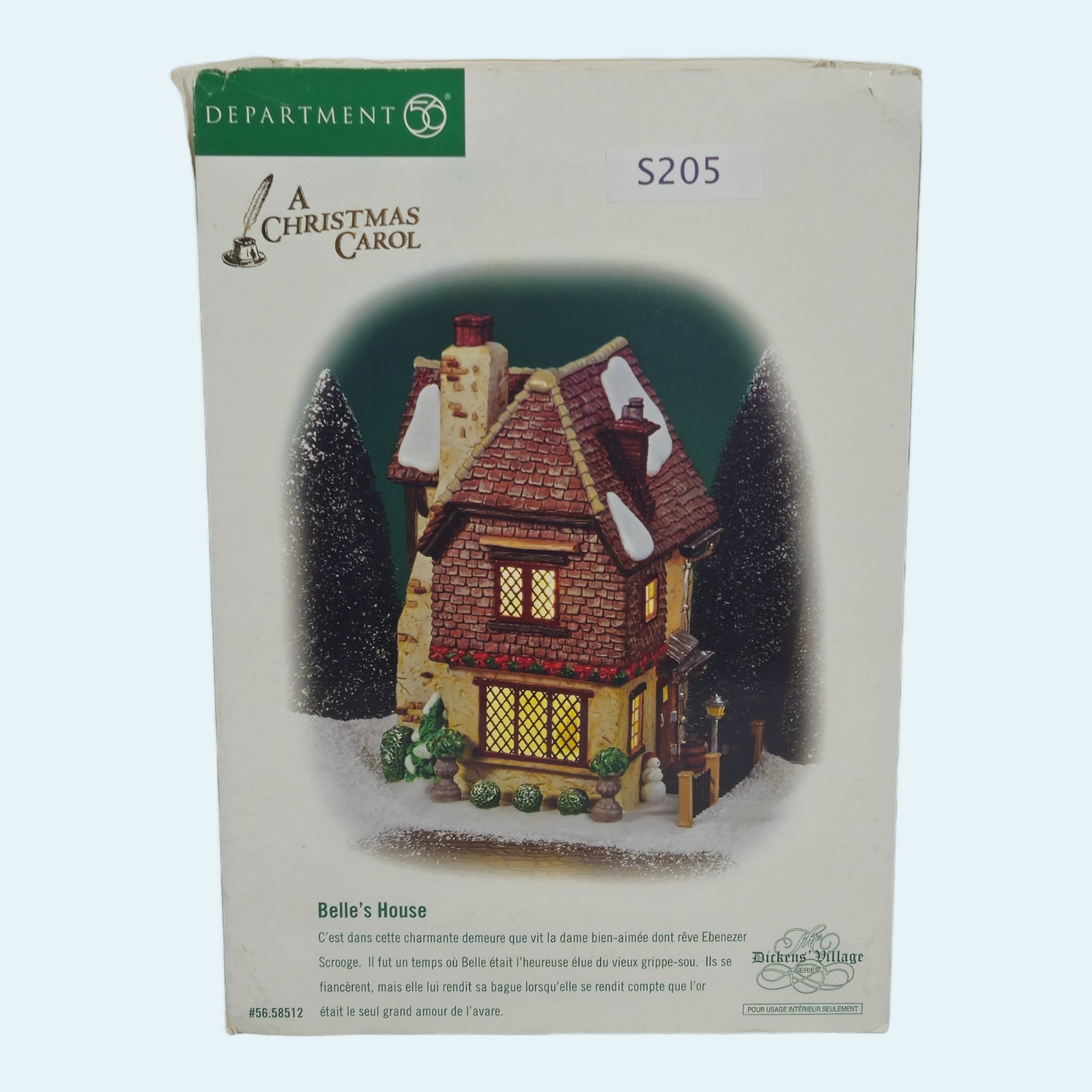 Dept 56 Dickens Village A Christmas Carol Belle\'s House #58512 (S205) W/Box