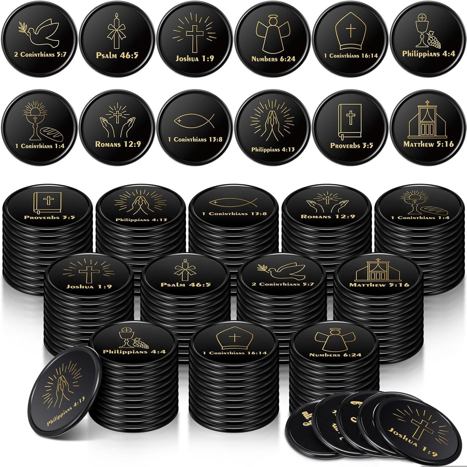 120 PCS 120 Pcs Christian Gift Bulk Bible Verse Prayer Tokens 1.5 120 PCS 120 Pcs Christian Gift Bulk Bible Verse Prayer Tokens 1.5