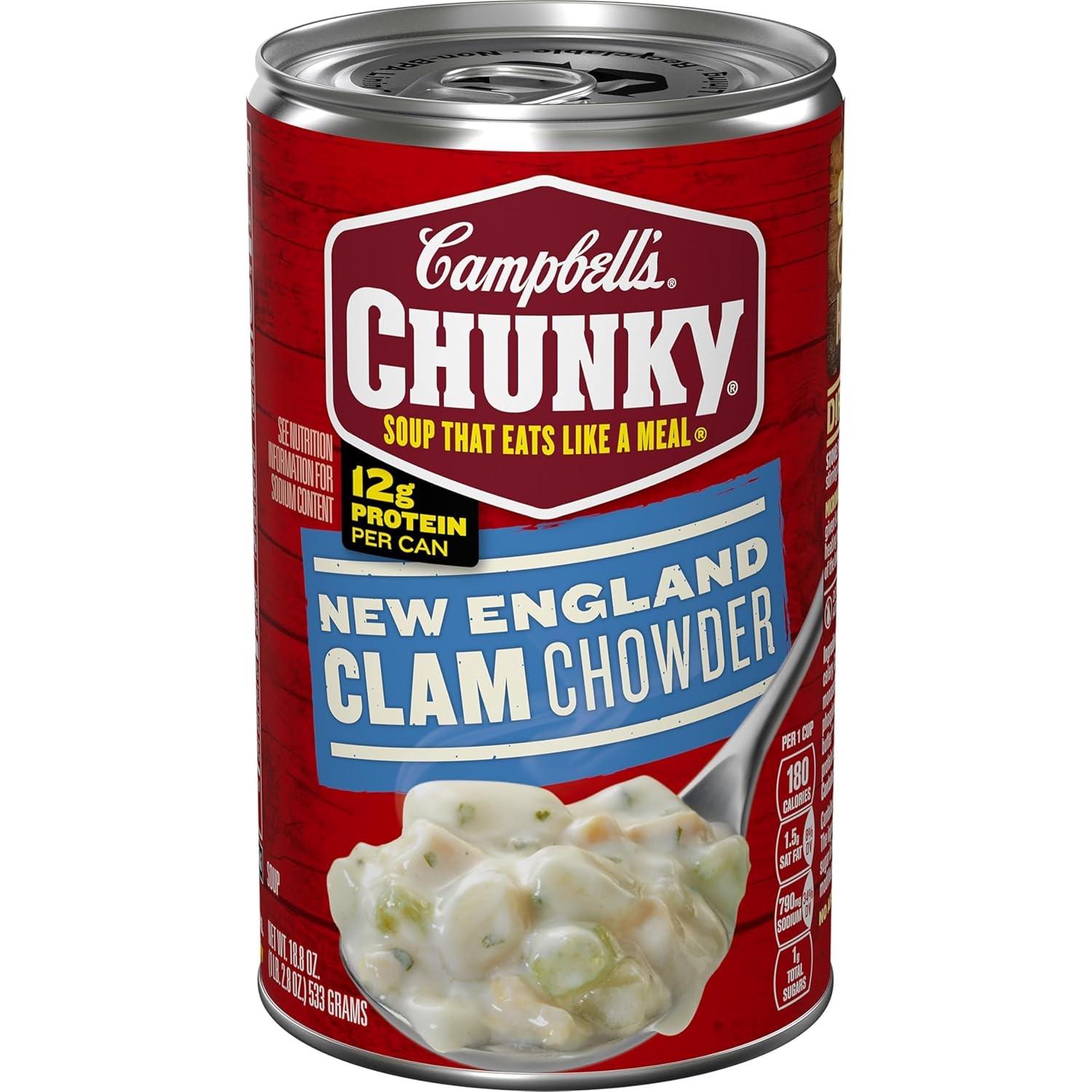 Campbell's Chunky Soup, New England Clam Chowder, 18.8 Oz Can Campbell's Chunky Soup, New England Clam Chowder, 18.8 Oz Can