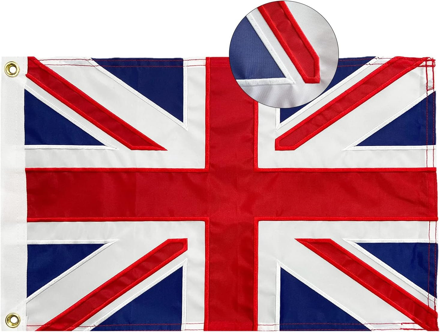 British Flag 12X18 Union Jack England Boat Flags Embroidered Sewn Stripes United British Flag 12X18 Union Jack England Boat Flags Embroidered Sewn Stripes United