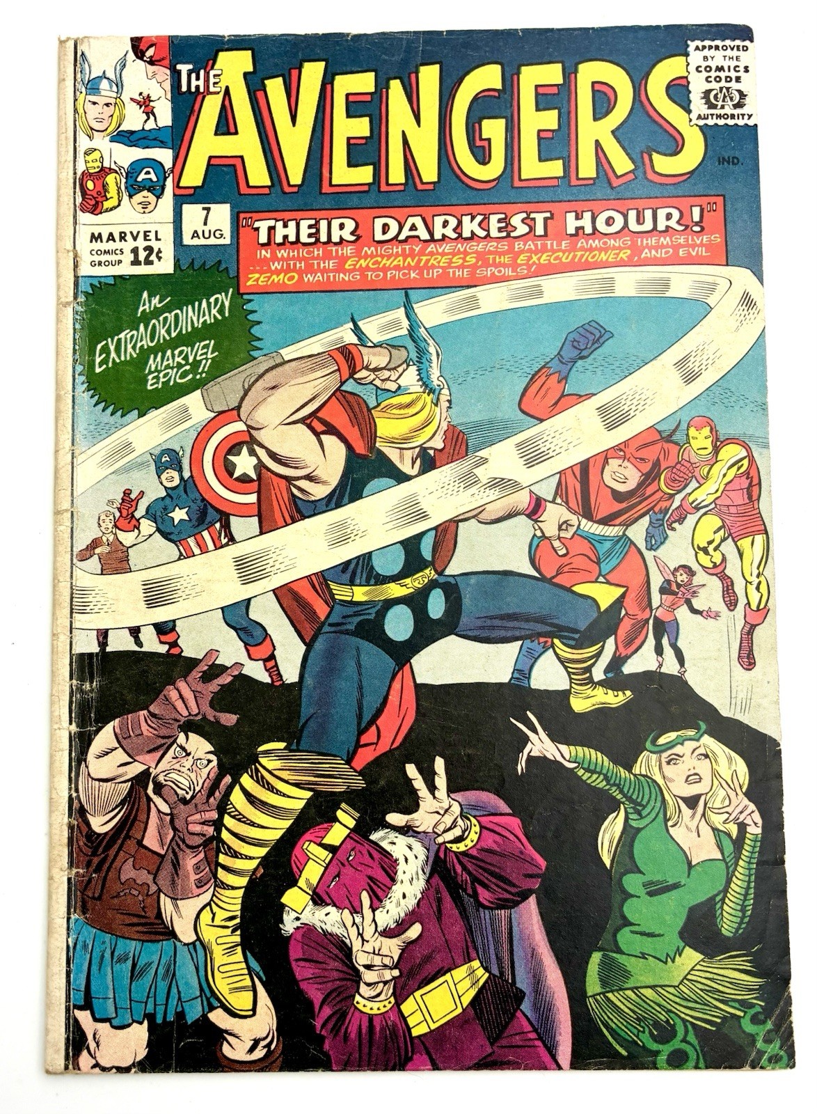 Avengers #7 1964 5.0 VG/F 🔑 1st Rick Jones In Bucky Barnes Costume