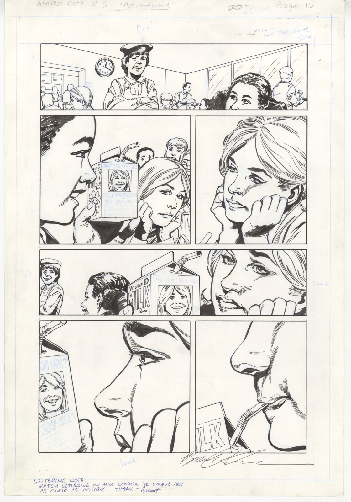 Kurt Busiek\'s Astro City #3 pg 16 Original Comic Art by Brent Anderson (Vol. 1 1