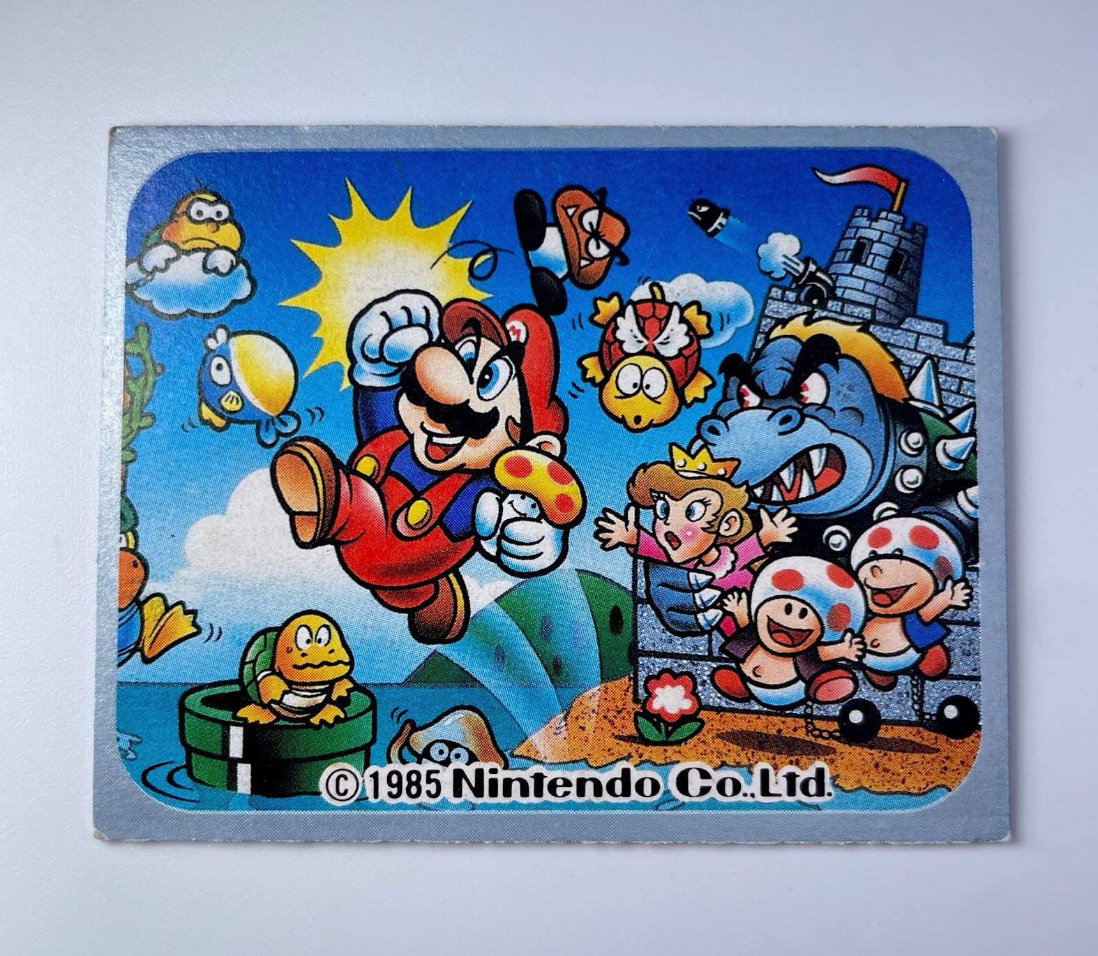 1985 Nintendo Super Mario Bros Famicom Amada Card No.242 Vintage Japan Rare