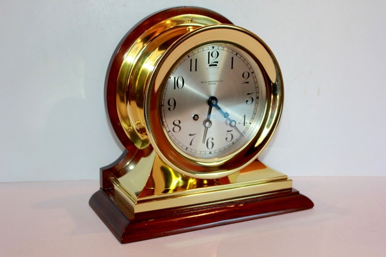Chelsea Ship\'s Bell Commodore Clock Antique Circa 1920s
