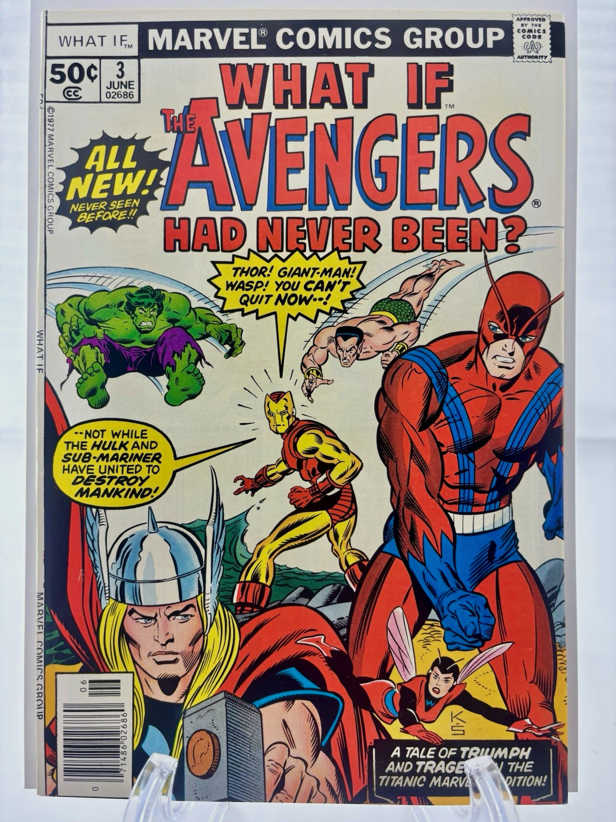 WHAT IF #3 (1977) Marvel Avengers Never Been? NEWSSTAND BEAUTIFUL COPY